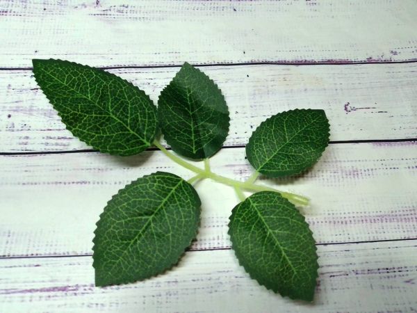 Листя троянди. 16 см *11,5 см