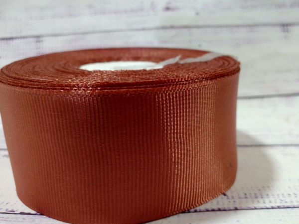 Стрічка репсова 4 см. Коричневий