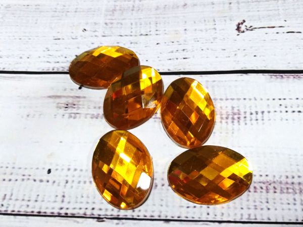 Клейовий камінь 18*25 мм Жовтий 1 шт