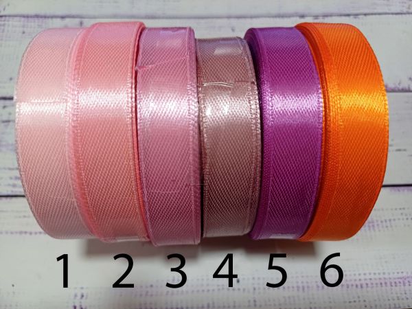 Стрічка атласна. Ширина 12 мм. Фіалкова № 5. Моток 22,5 м