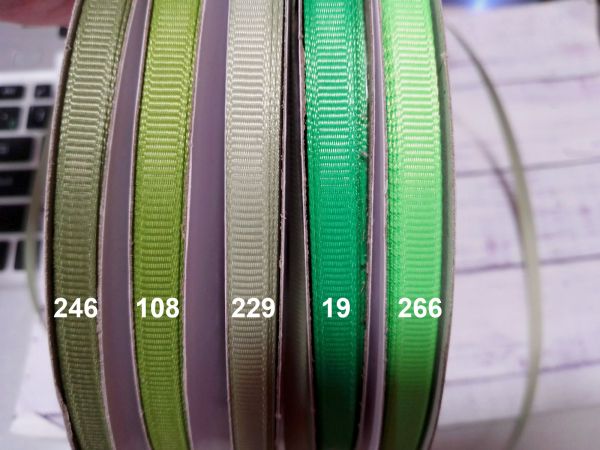 Стрічка репсова 6 мм №108 Трав'яний 1 м