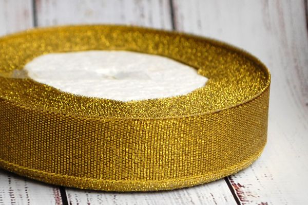 Стрічка парчова 2 см. Золото